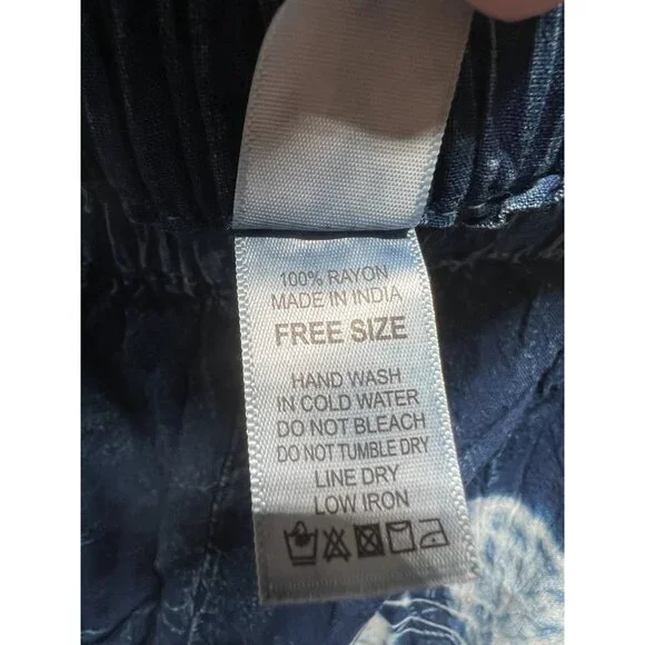 India Boutique Women’s One Size S/M Wide Leg Palazzo Bohemian Boho Gaucho pants - Picture 6 of 7